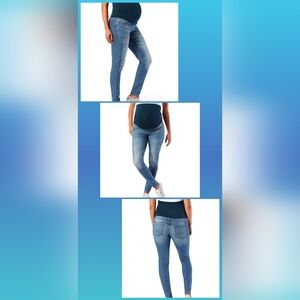 Levis Strauss Signature Gold Maternity Medium Blue Skinny Jeans Denim